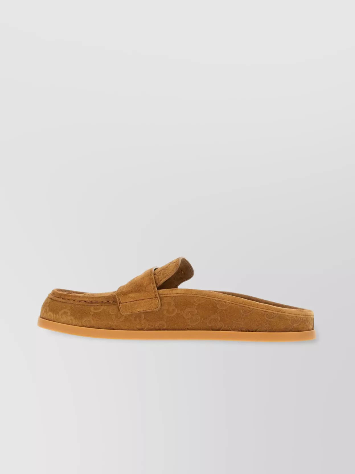 Gucci Embossed Pattern Flat Sole Slippers