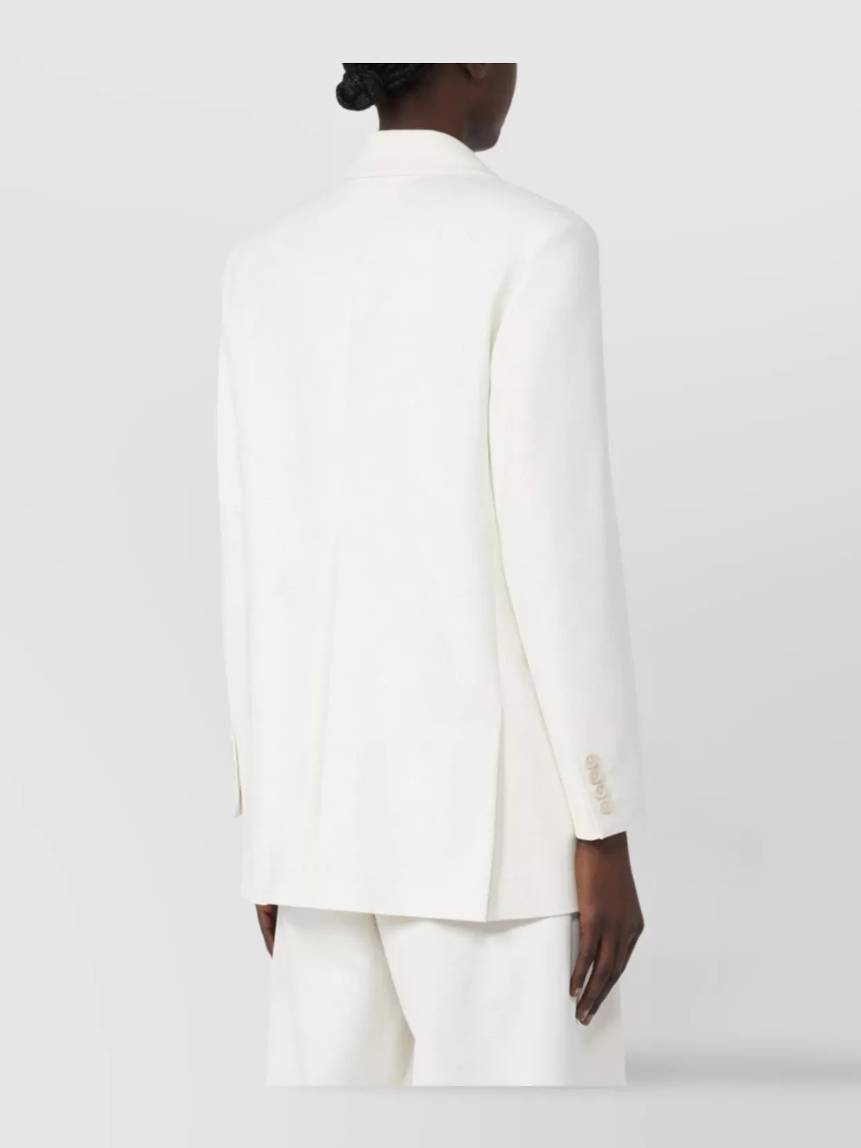 Max Mara Olimpia Jacket In Stretch Canvas In White