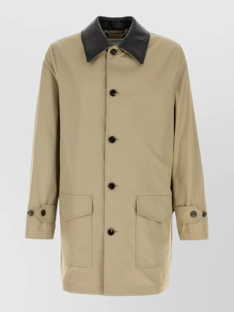 Burberry cotton meadowbank overcoat