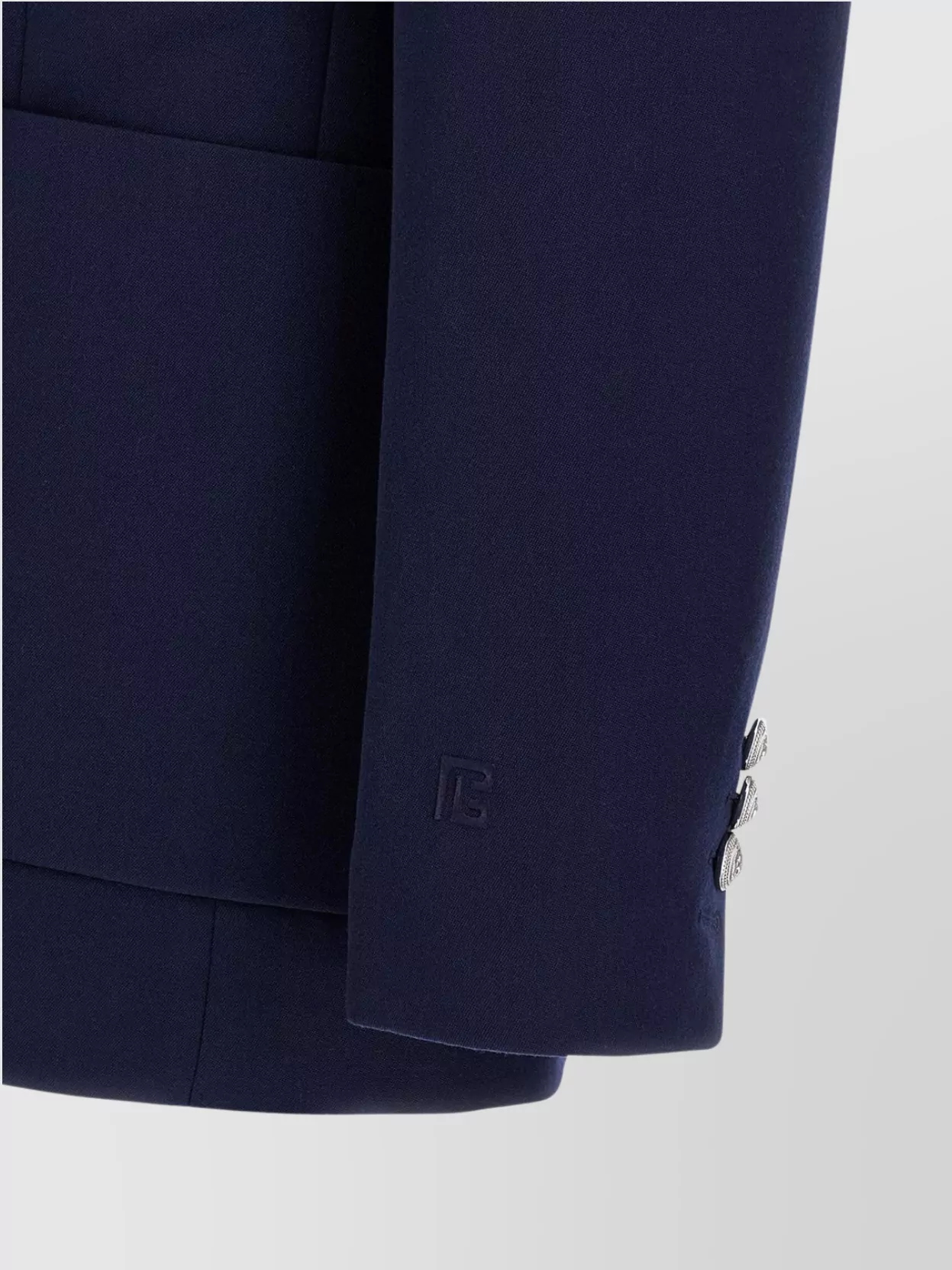 Balmain Blazer Double-Breasted Silver Buttons