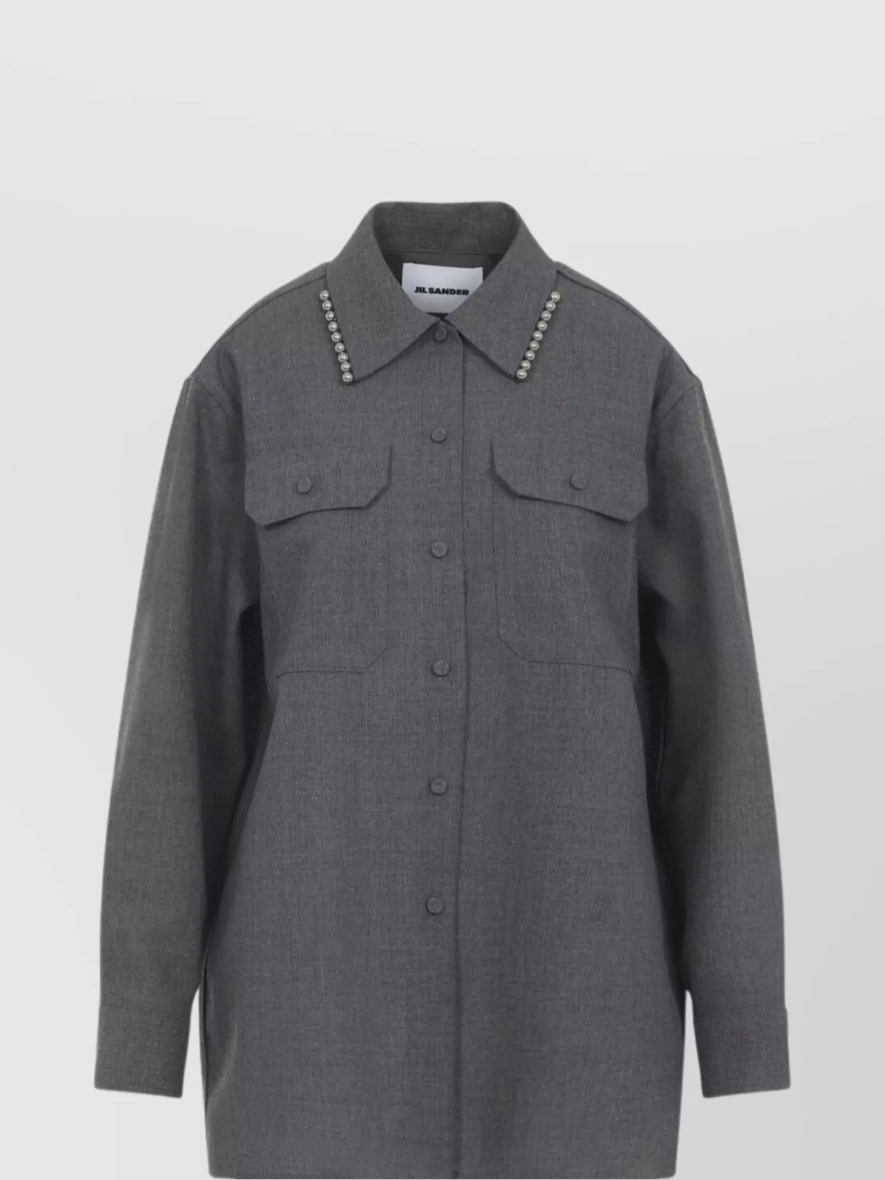 Jil Sander Studded Collar Long Sleeves Chest Pockets