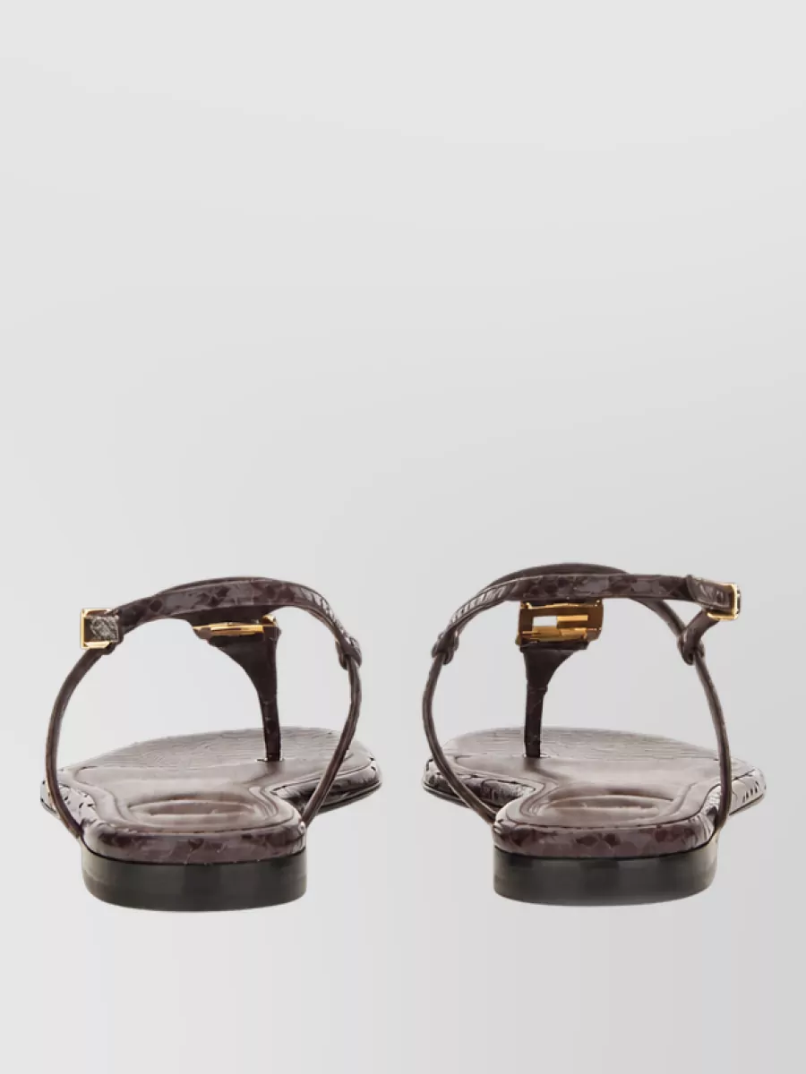 Fendi Python Leather Slides