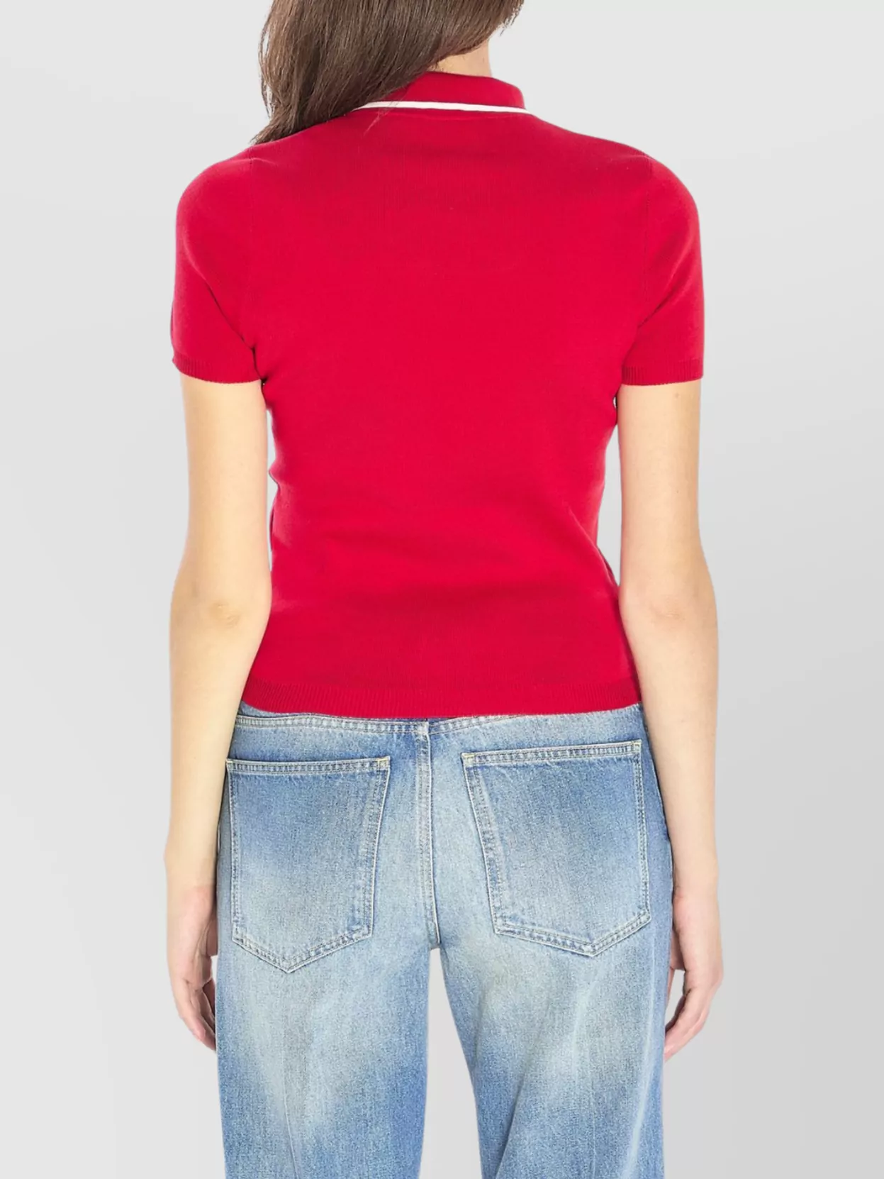Valentino Garavani Cherry Embroidered Polo Shirt With Pull Tab