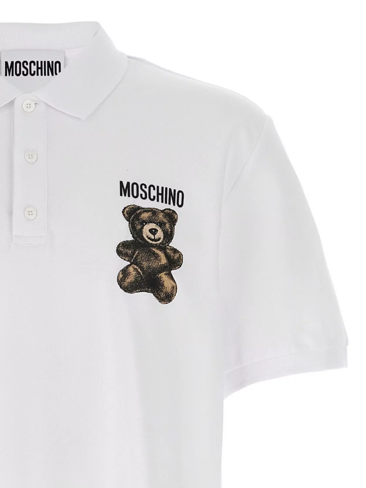 Moschino Polo Shirt With Teddy Collar And Side Slits