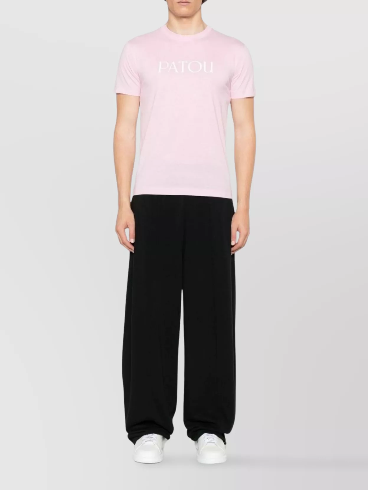 Patou Crew Neck Unisex Straight Hem Top