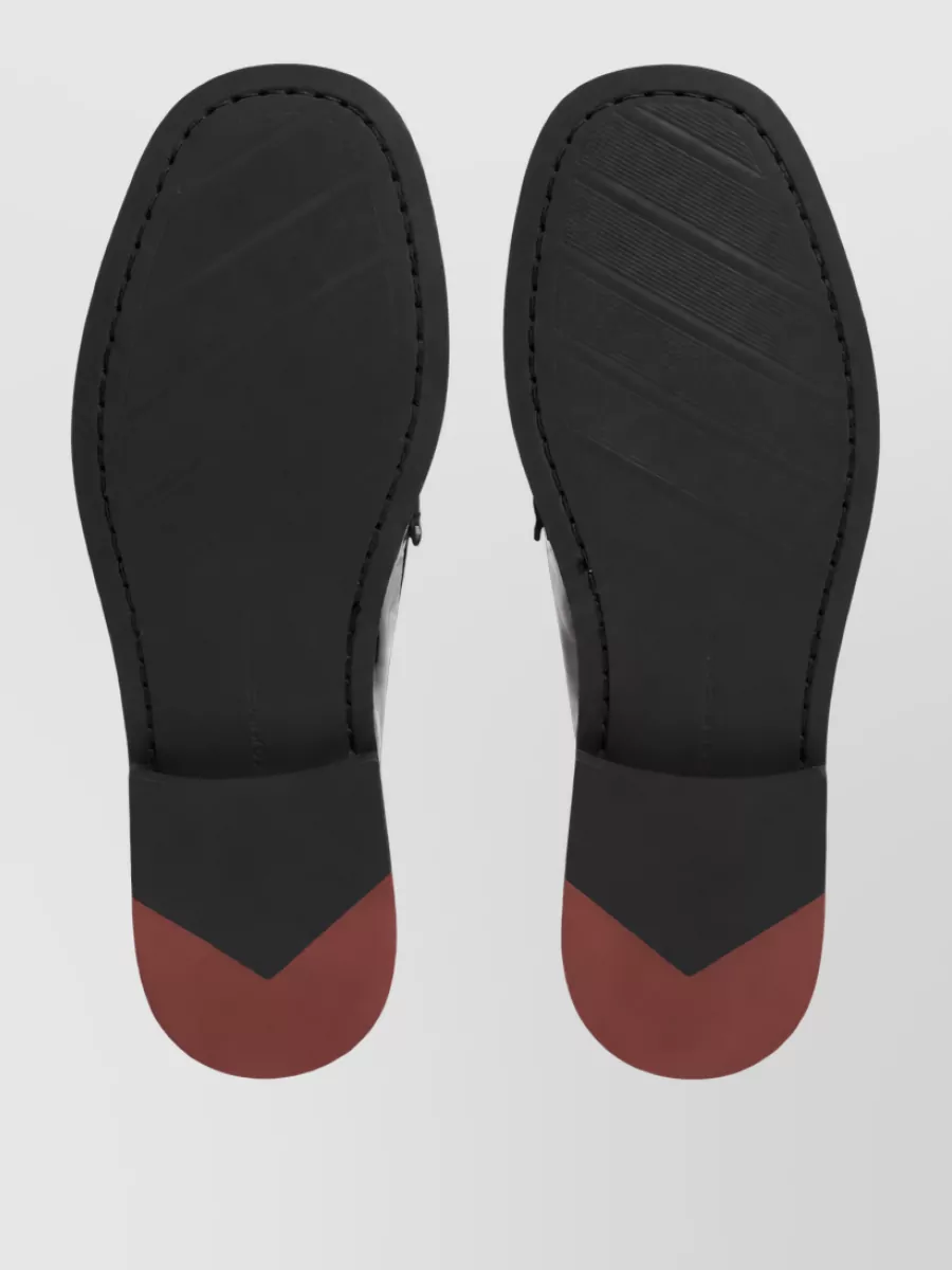 Tommy Hilfiger Leather Square Toe Tassel Loafers