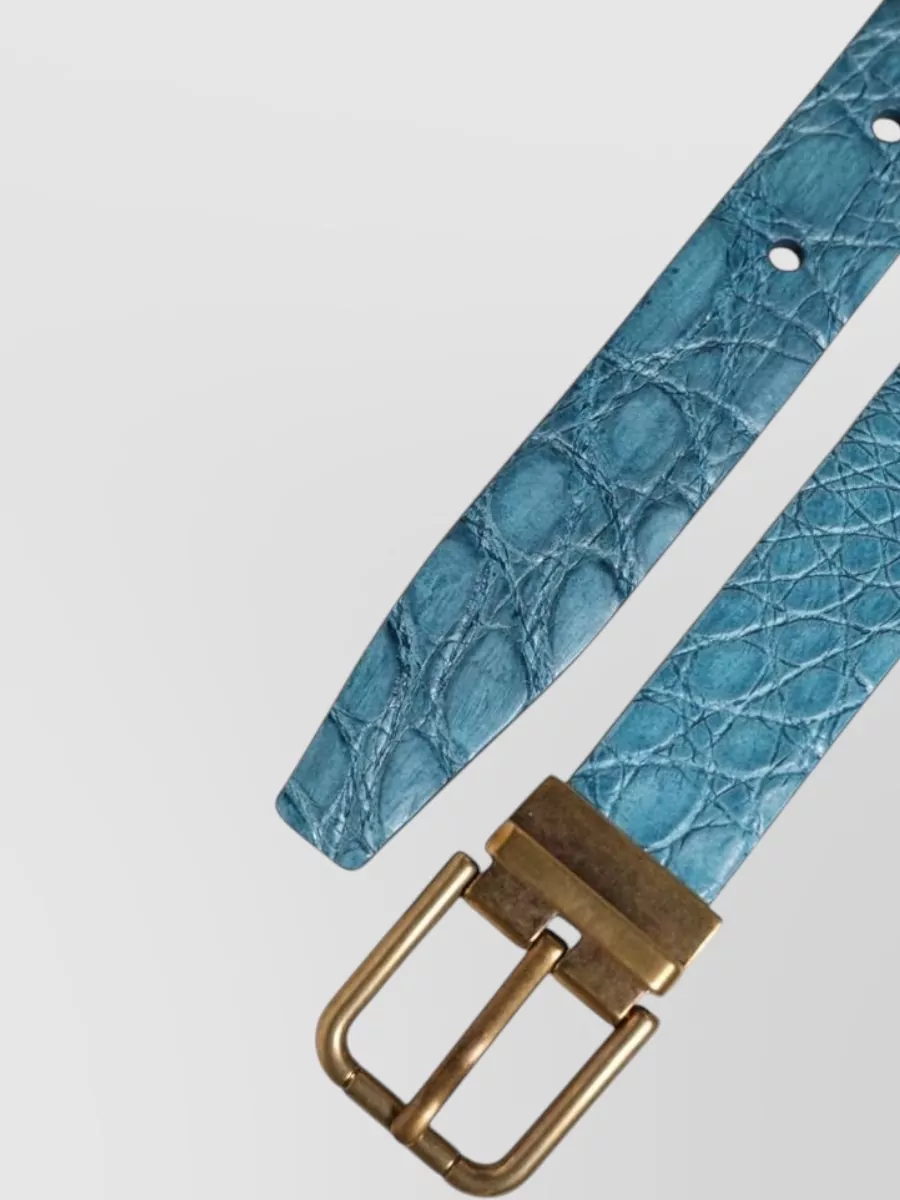 Dolce&Gabbana Caiman Leather Belt