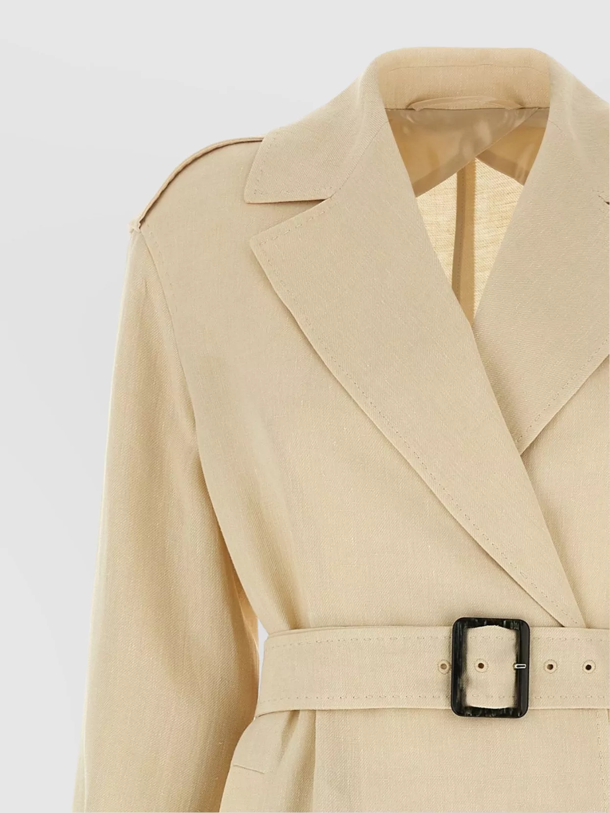 S Max Mara Belted Trench Coat With Epaulettes