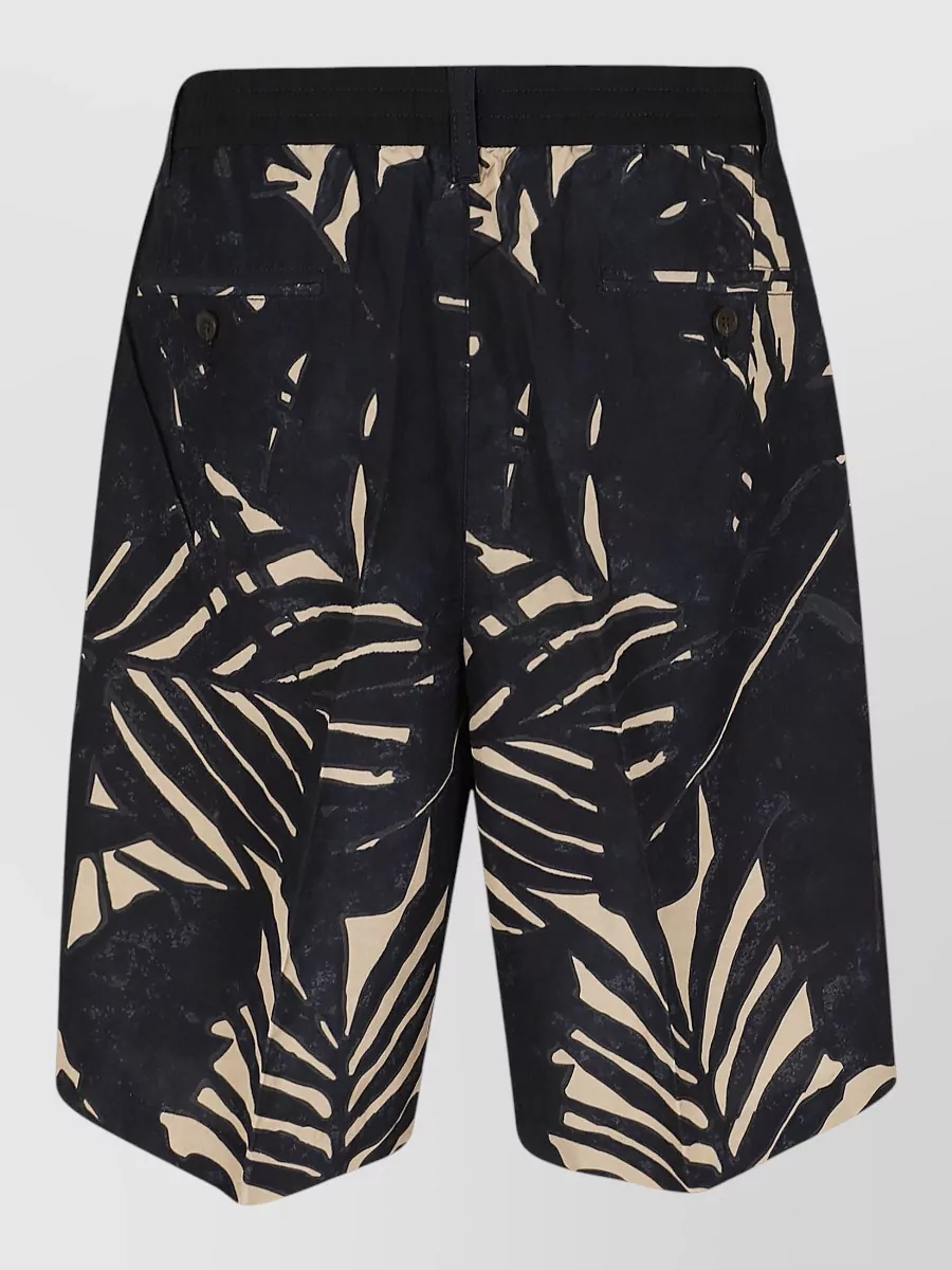 Emporio Armani Printed Linen-Blend Tailored Shorts