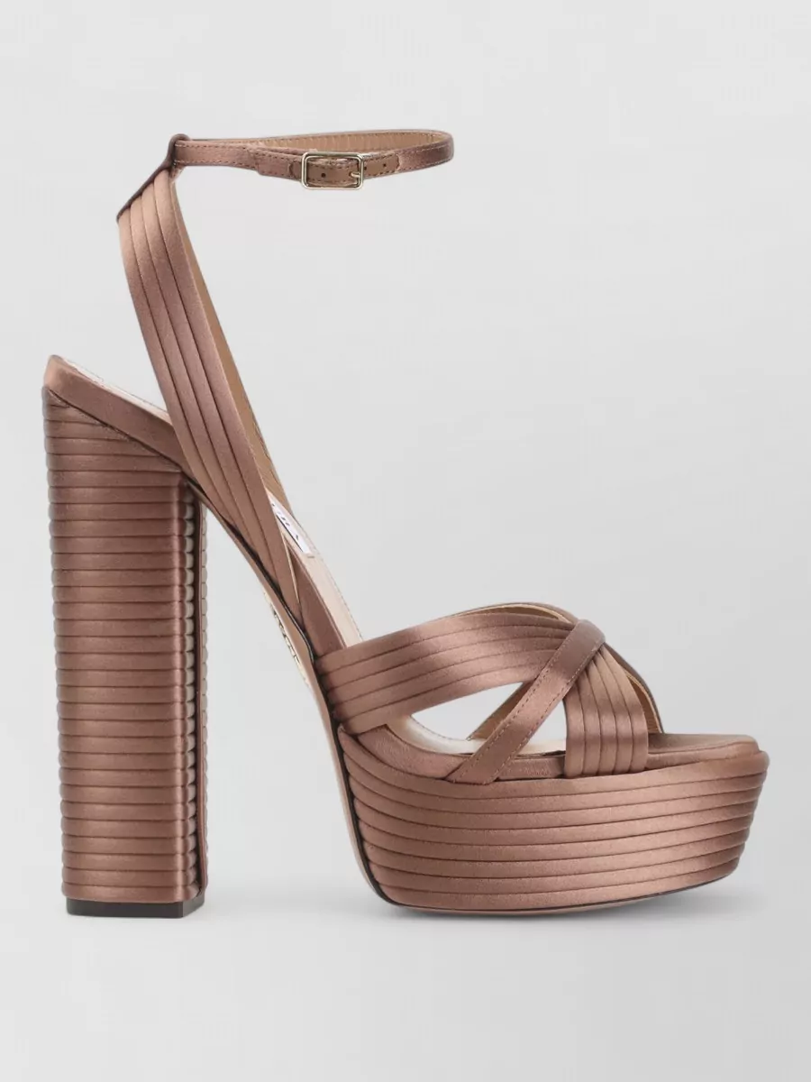 Aquazzura Satin Platform Sandals
