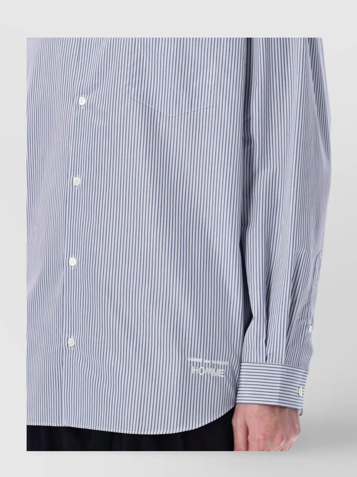 Comme Des Garçons Homme Shirt Striped Pattern Chest Pocket