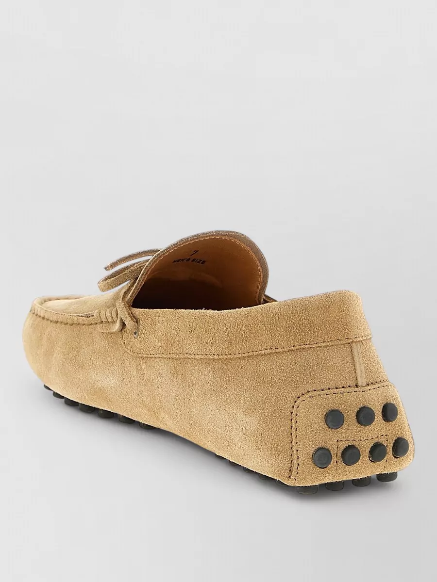 Tod's Suede Loafers Gommino Style Bow Detail