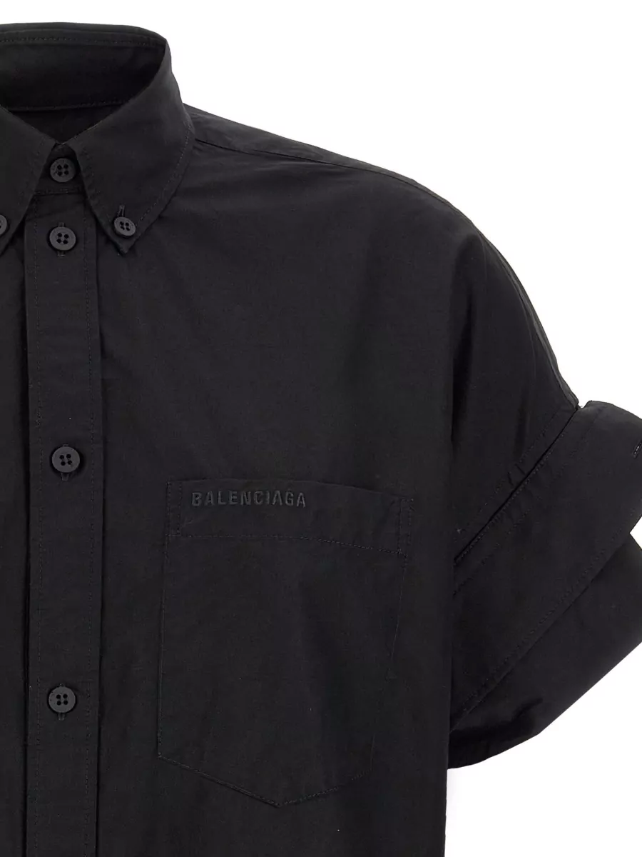 Balenciaga Short Sleeve Shirt Button Down Collar Cuffs