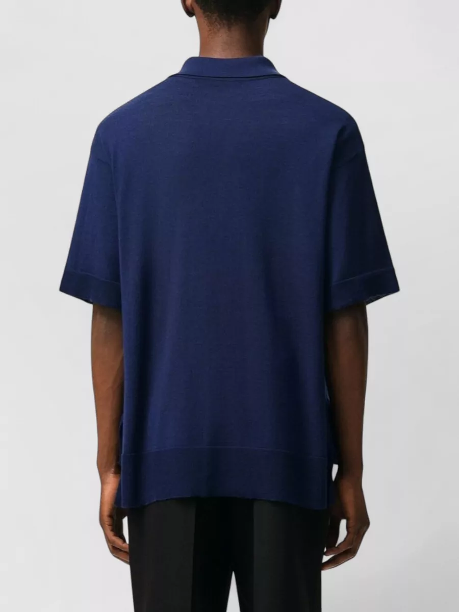 Ami Paris Silk Wool Polo Shirt