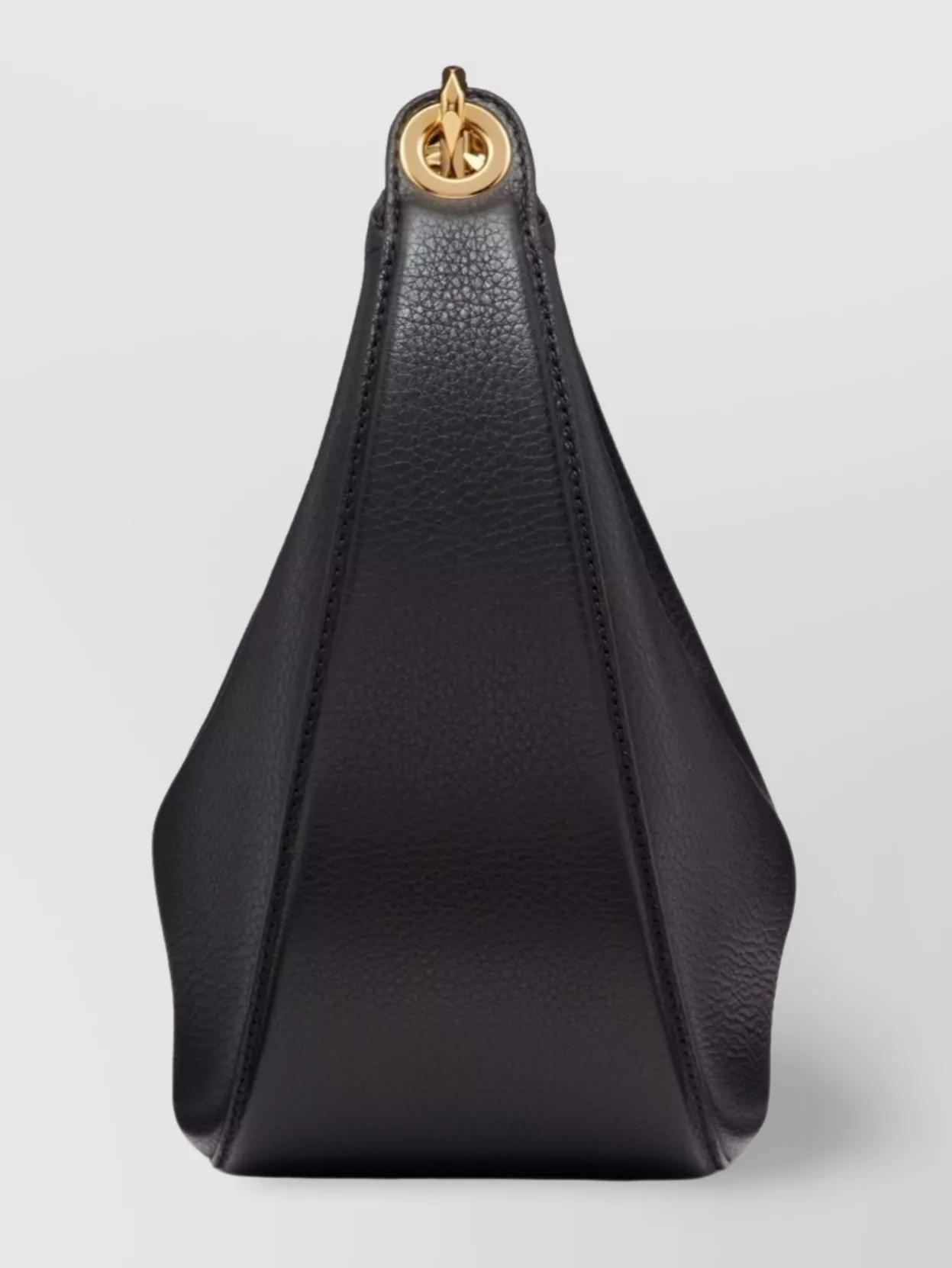 Shop Valentino Curved Edge Pebbled Shoulder Bag