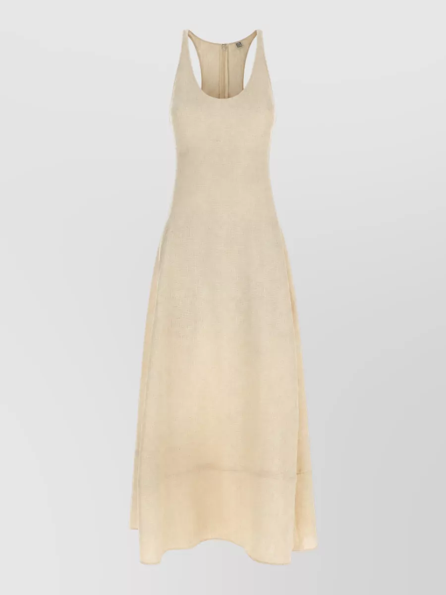 Totême sleeveless tweed-effect midi dress