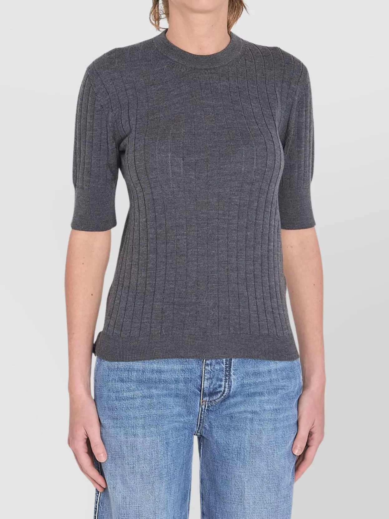 Bottega Veneta Ribbed Knit Crop Top