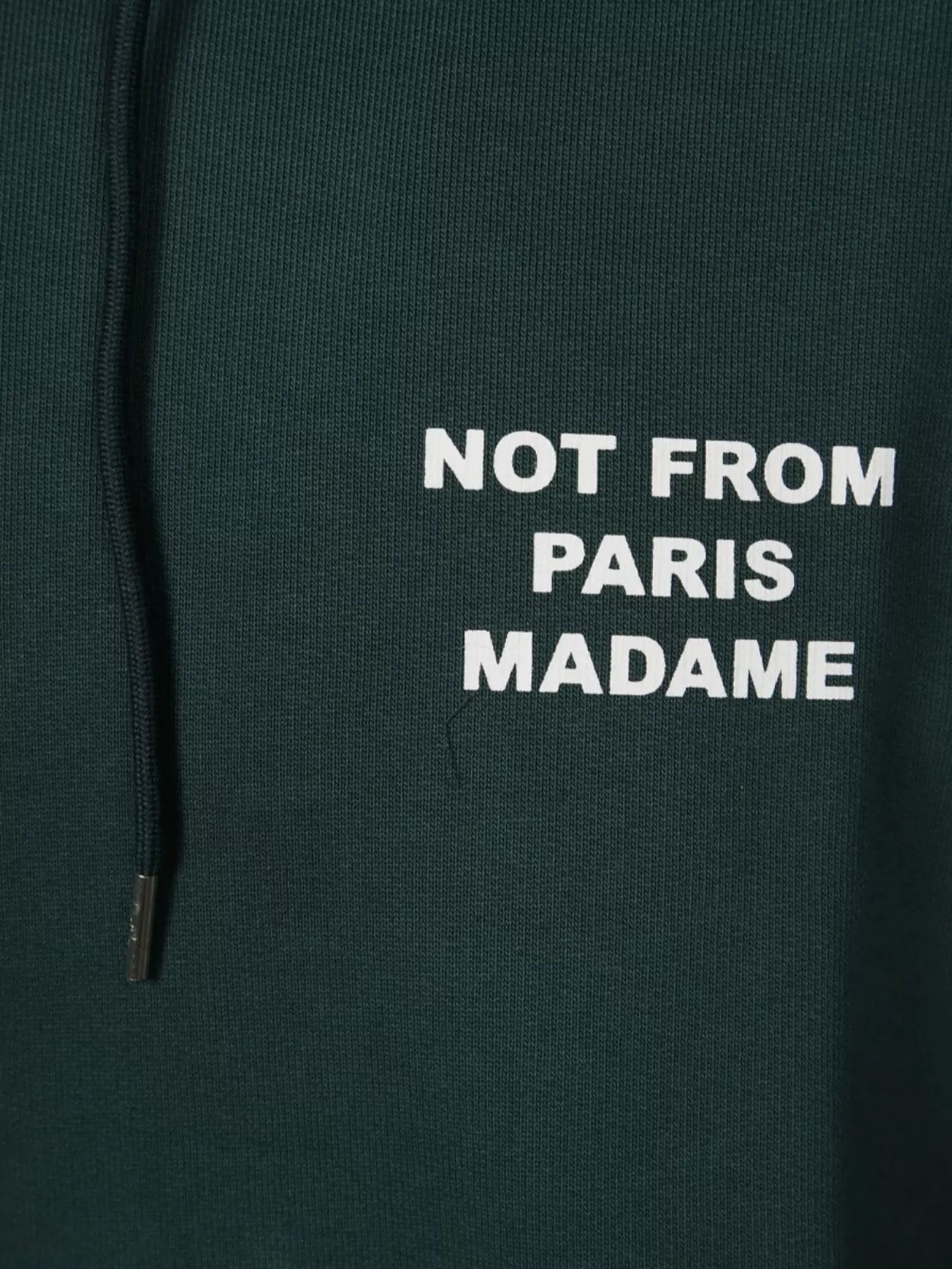 Drôle De Monsieur Slogan Hoodie Featuring Drawstring Hood
