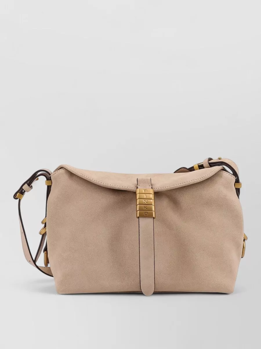Pinko love bag medium suede leather shoulder bag