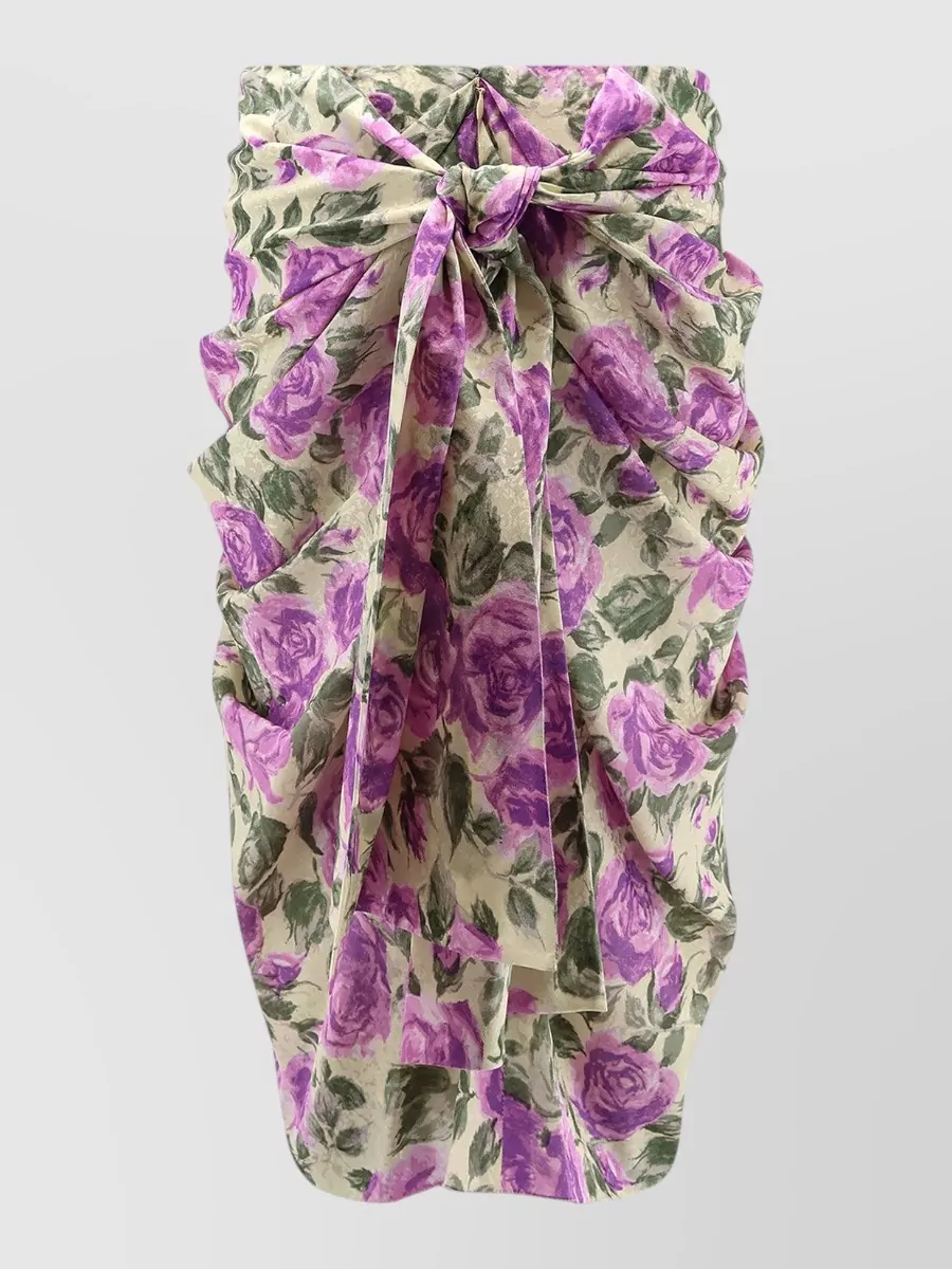 Chloé Silk floral-print asymmetric midi skirt