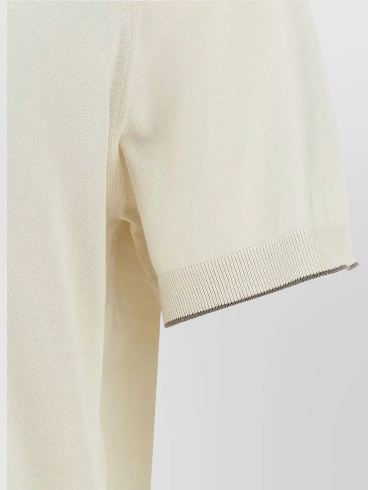 Brunello Cucinelli Chain Detail Cotton Polo Shirt