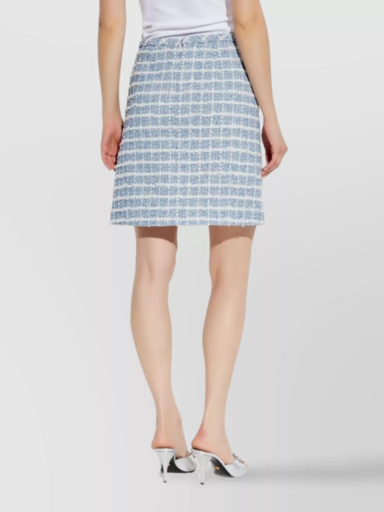 Versace Mini Skirt In Tweed With Belt Detail