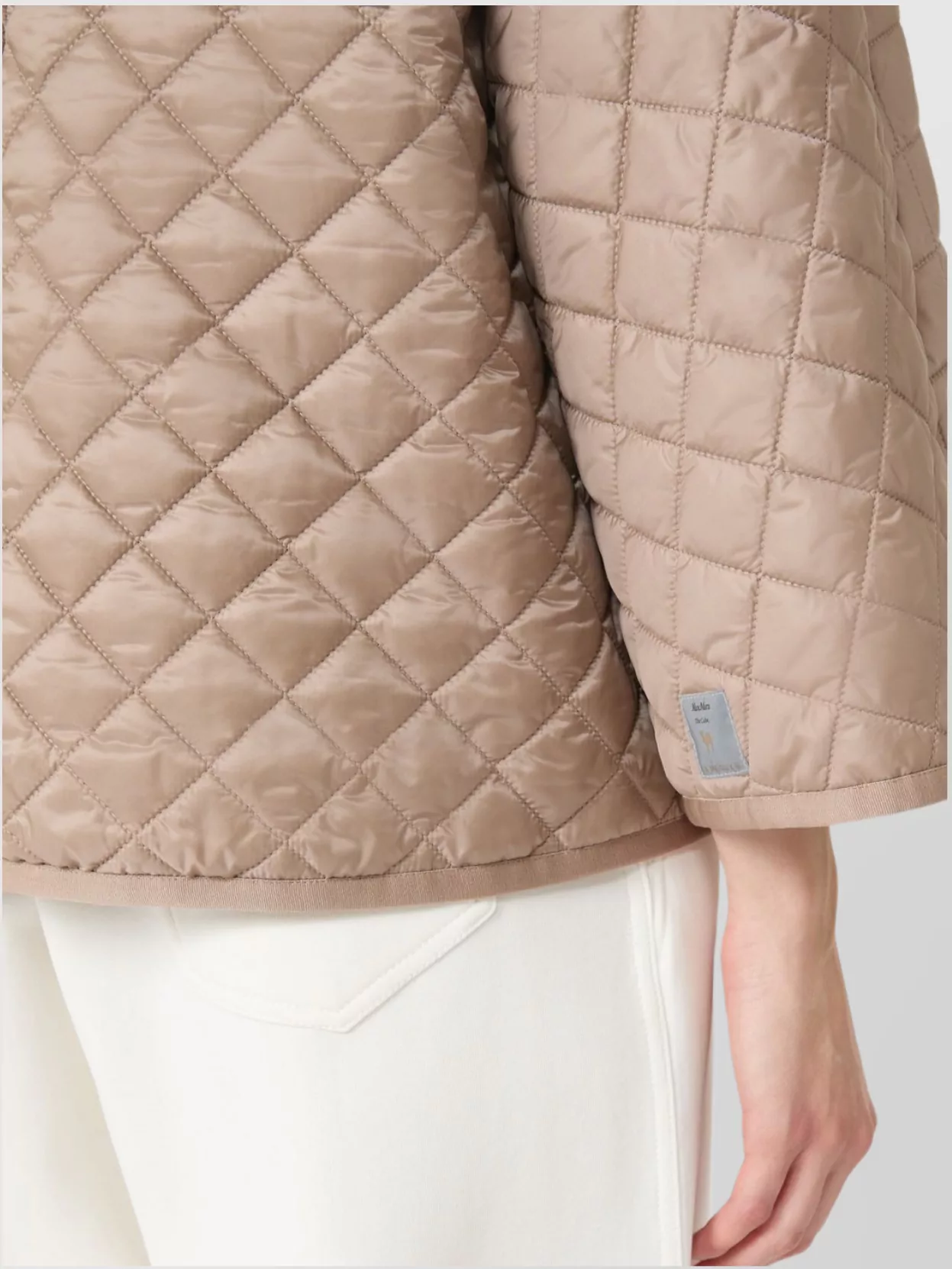Max Mara Reversible Padded Cape High Collar In Neutral