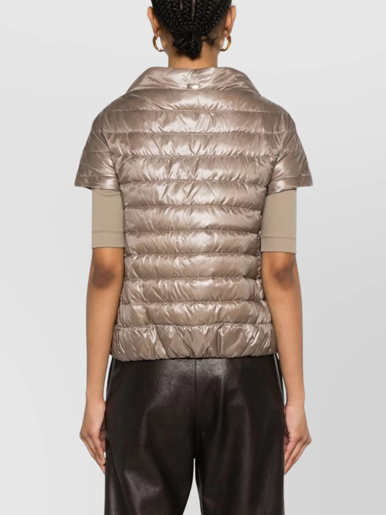 Herno Short Sleeve High Collar Quilted Jacket