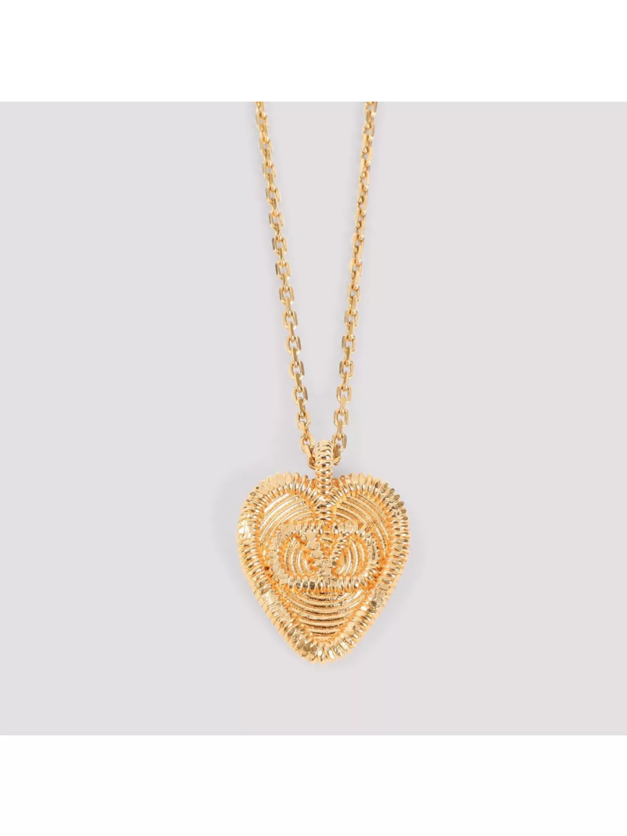 Valentino Heart Vlogo Pendant Necklace In Neutrals