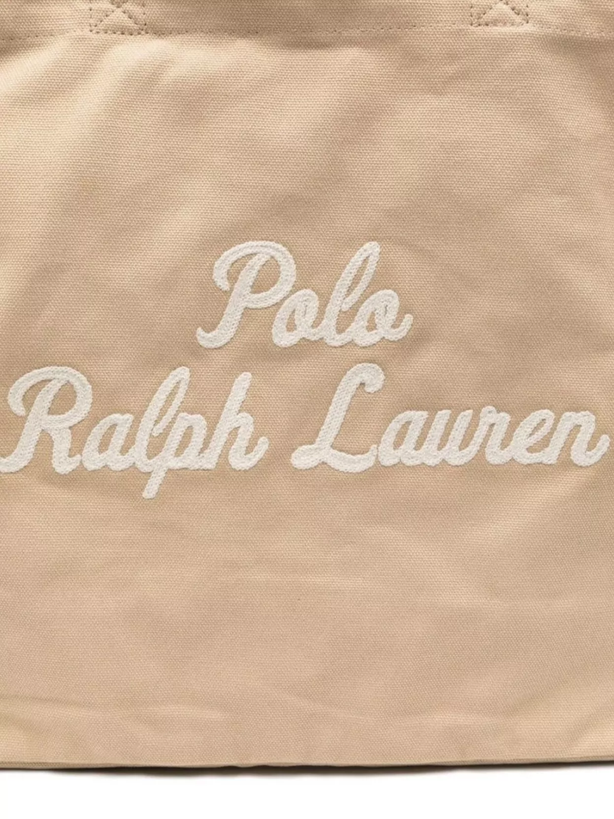 Polo Ralph Lauren Embroidered Canvas Tote Bag With Dual Handles