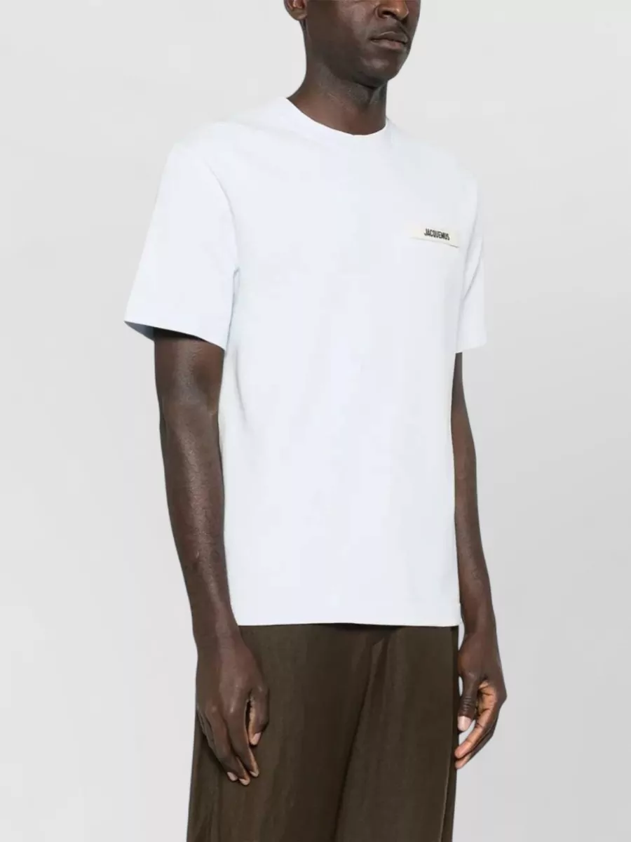 Jacquemus Cotton Logo Patch Short Sleeve T-Shirt