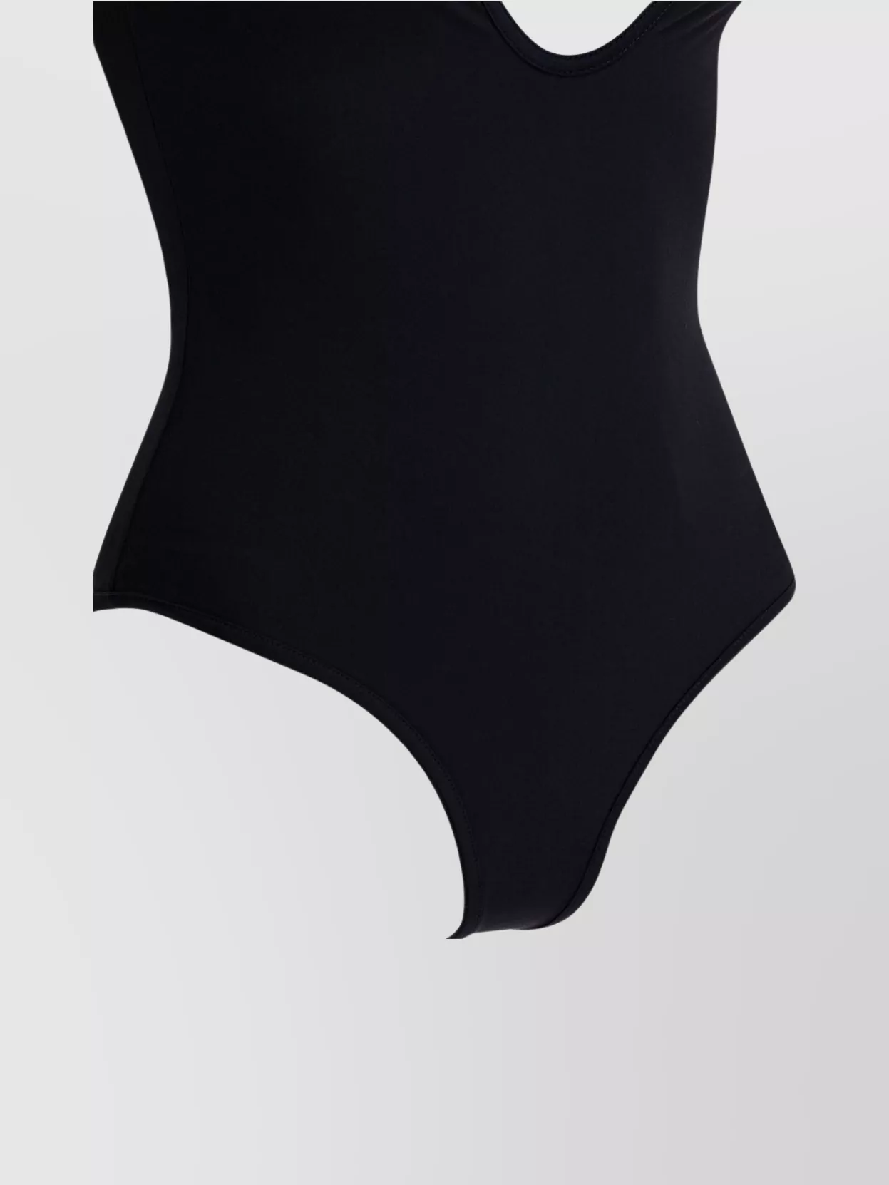 Loulou Studio High-cut Leg Scoop Back Sleeveless Swimwear Stretch In Black