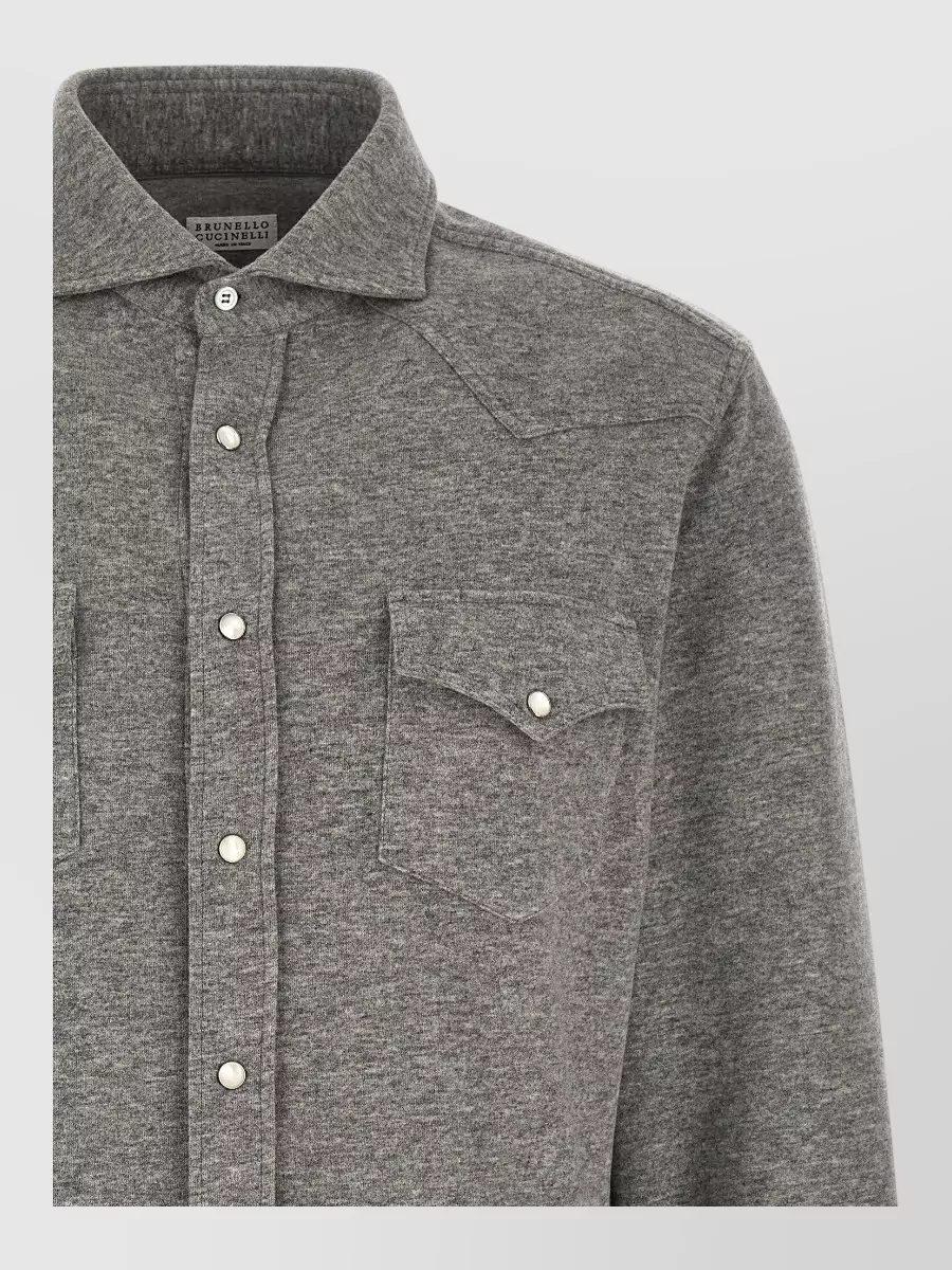 Brunello Cucinelli Cashmere Western Shirt