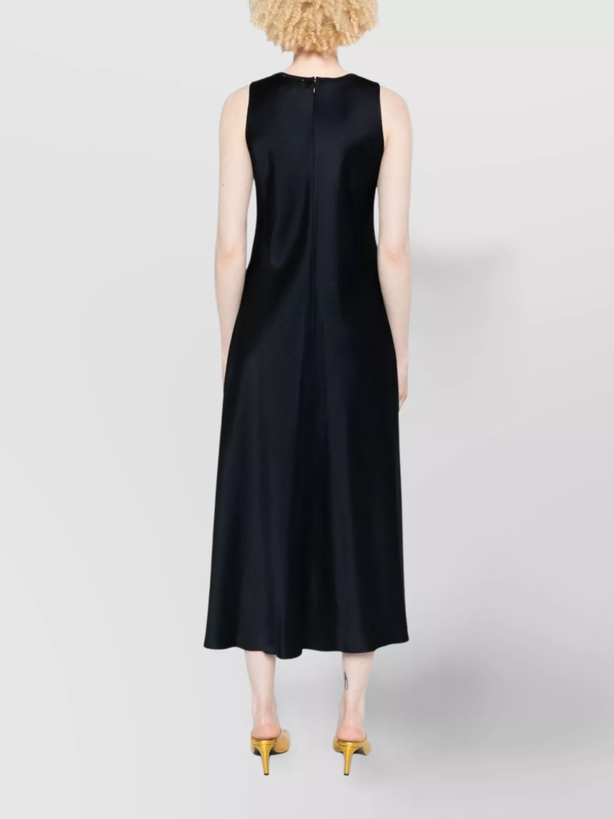 Forte Forte Crew Neck Satin Long Dress