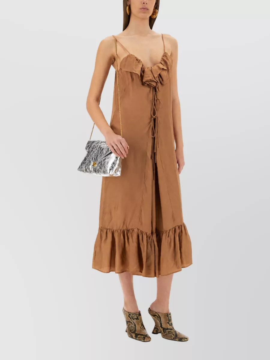 Dries Van Noten Ruffled Midi Dress