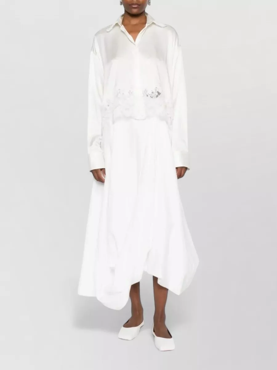 Ermanno Scervino Silk Long-Sleeve Blouse