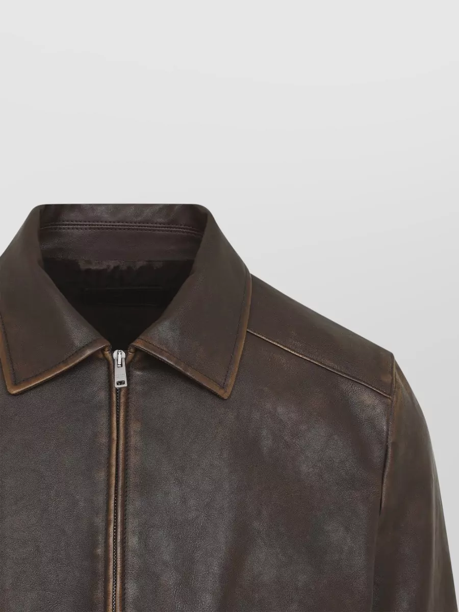 Prada Leather Bomber Jacket
