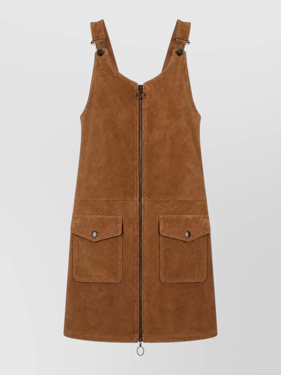 La Rose leather mini dress