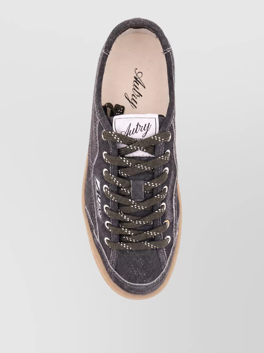 Autry Suede Leather Low-Top Lace-Up Sneakers