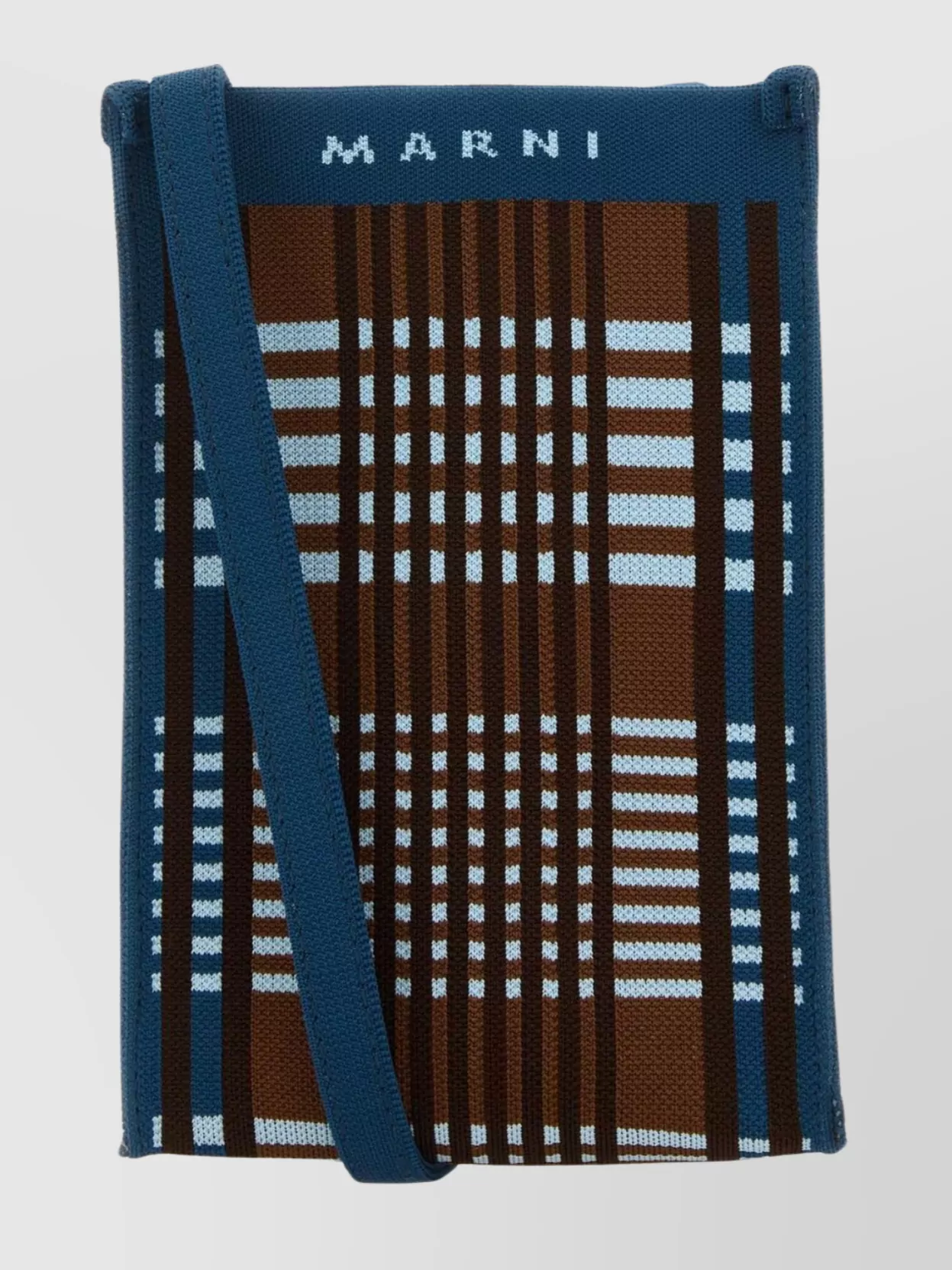 Shop Marni Striped Pattern Rectangular Shape Crossbody Bag