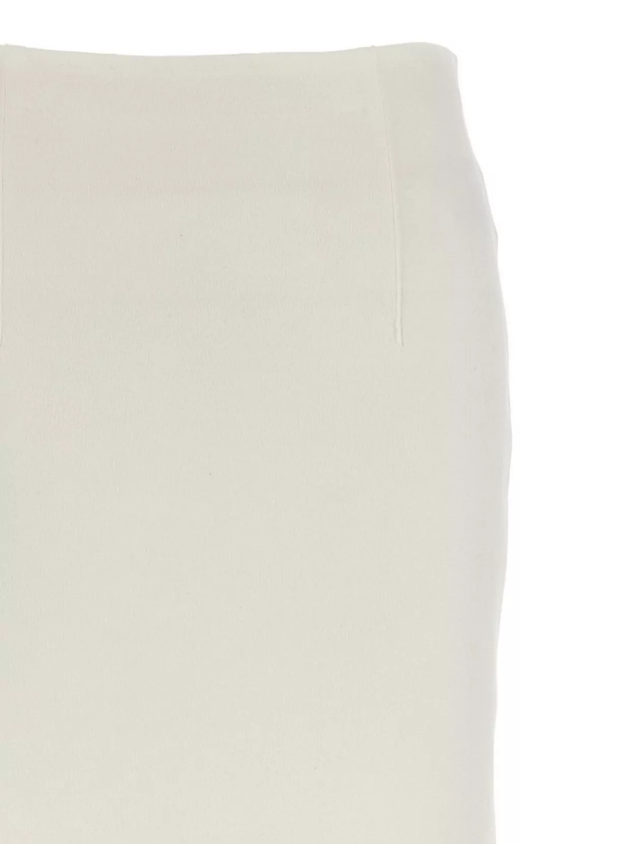 Auralee Reversible Knit Skirt High Waist In White