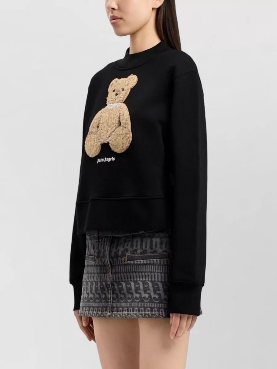 Palm Angels Ribbed Crewneck Sweatshirt