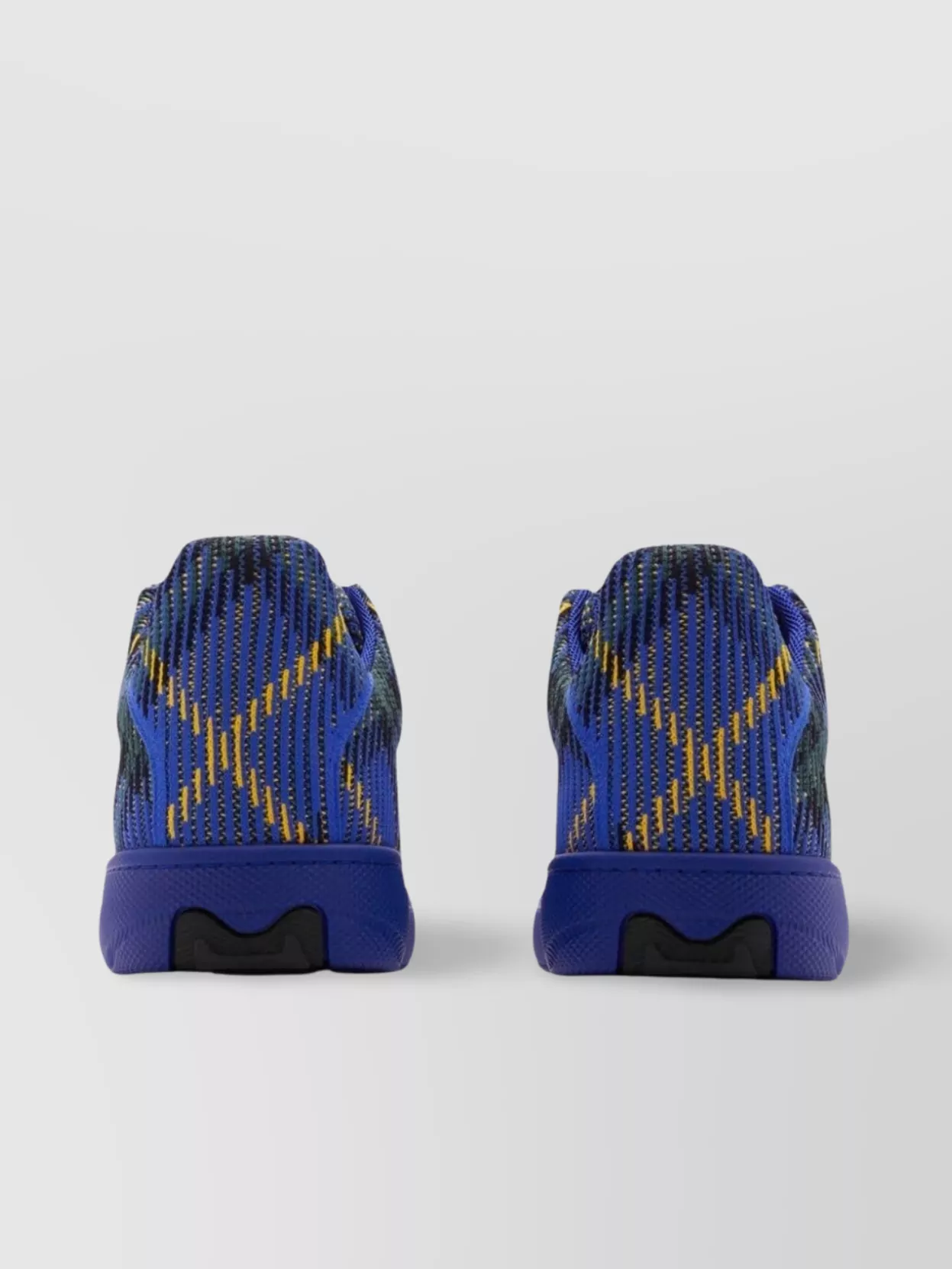 Burberry Low-Top Patterned Round Toe Rubber Sole Sneakers