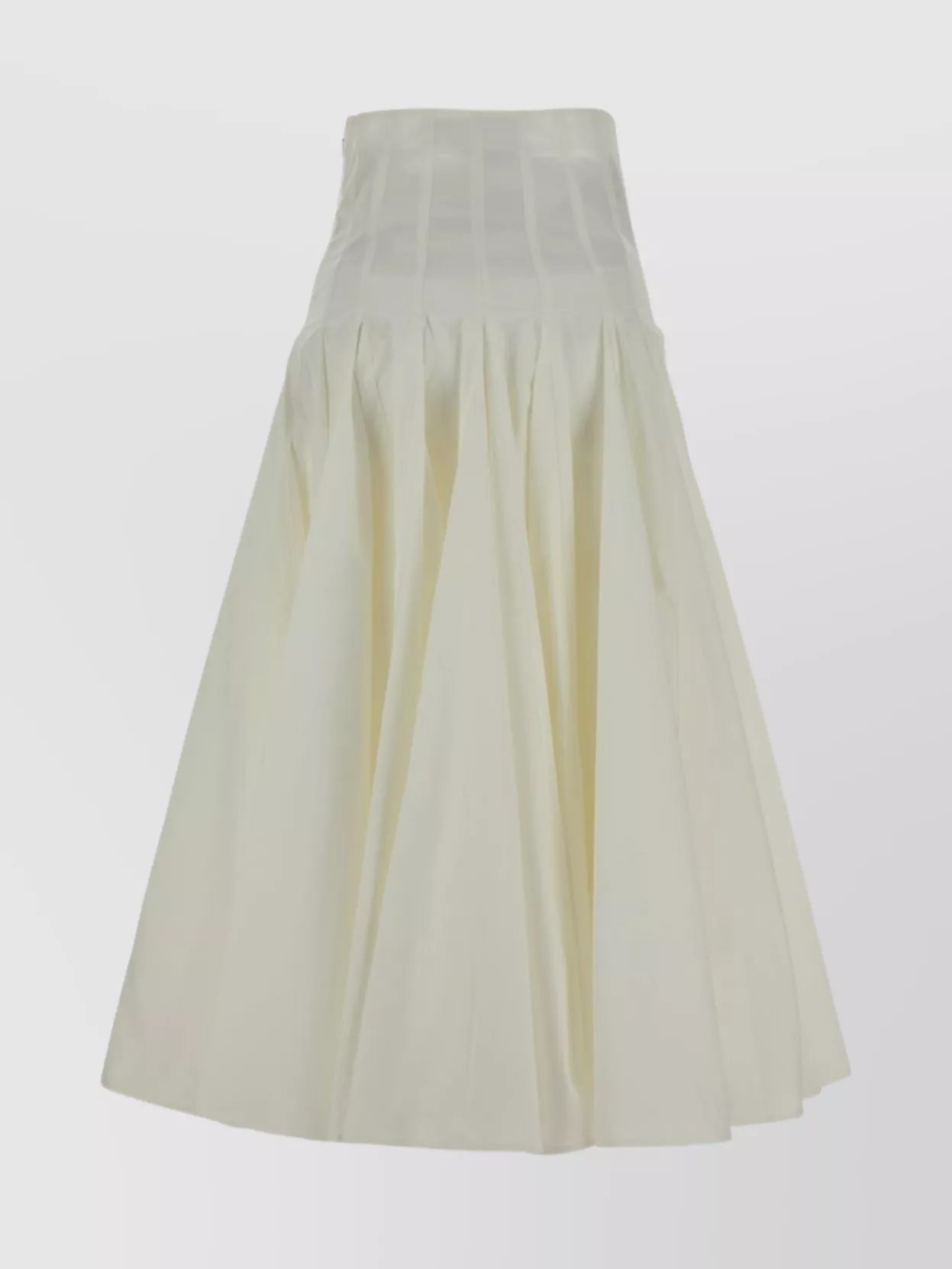 Jacquemus Flared High Waist Pleated Skirt In Brown