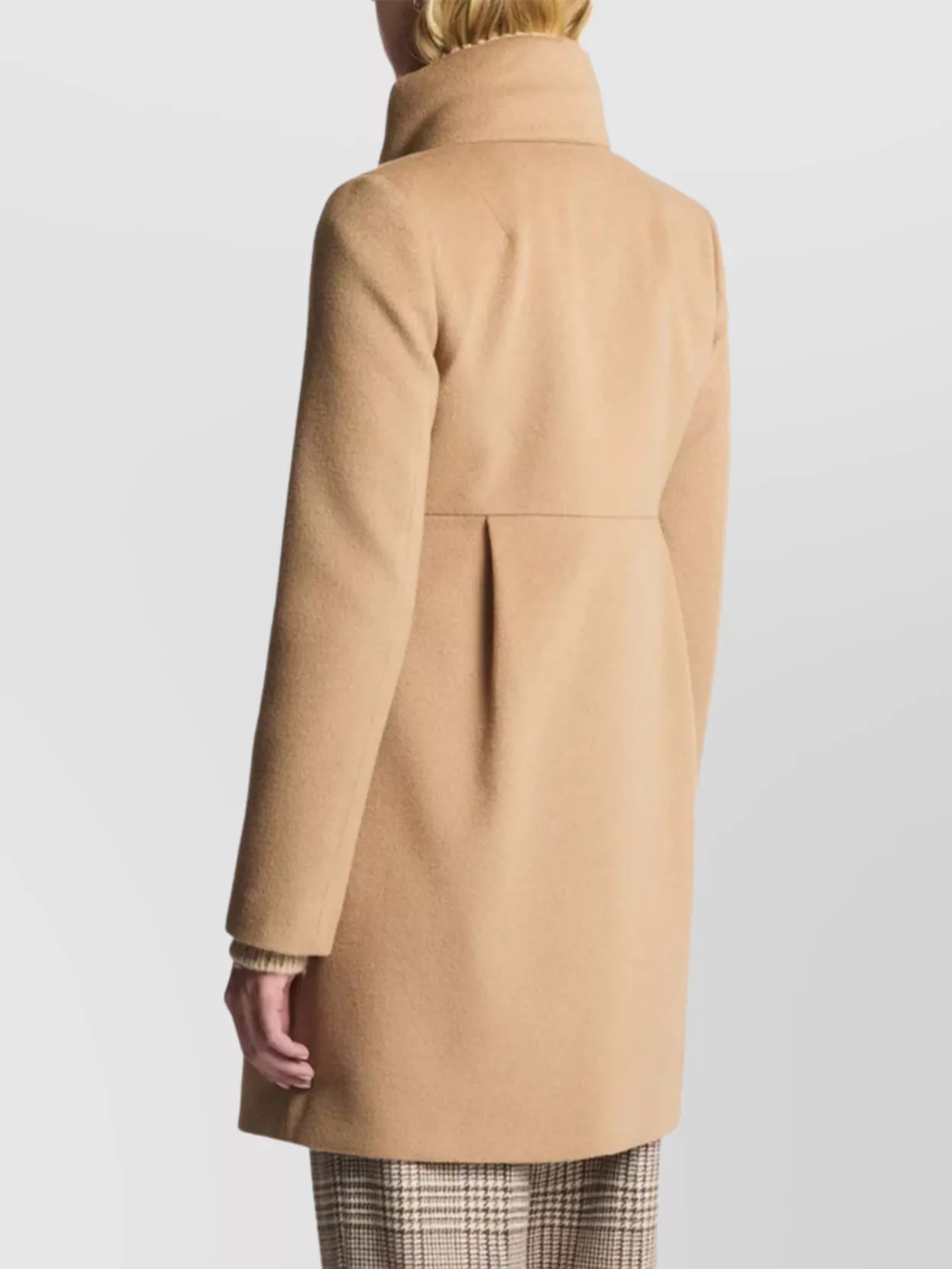 Fay Mid-Length Coat With High Collar And Pockets