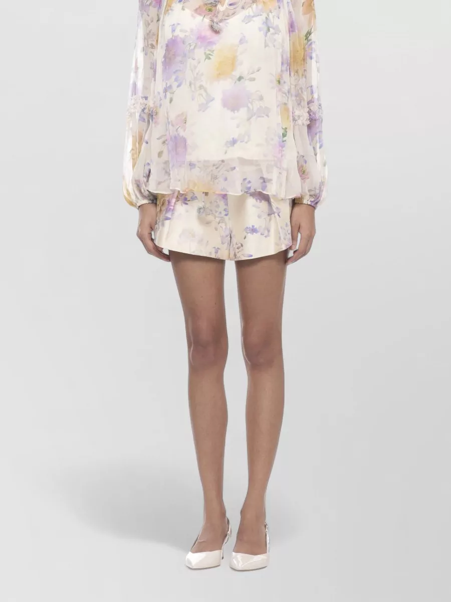 Zimmermann Floral-Print Ruffled Blouse
