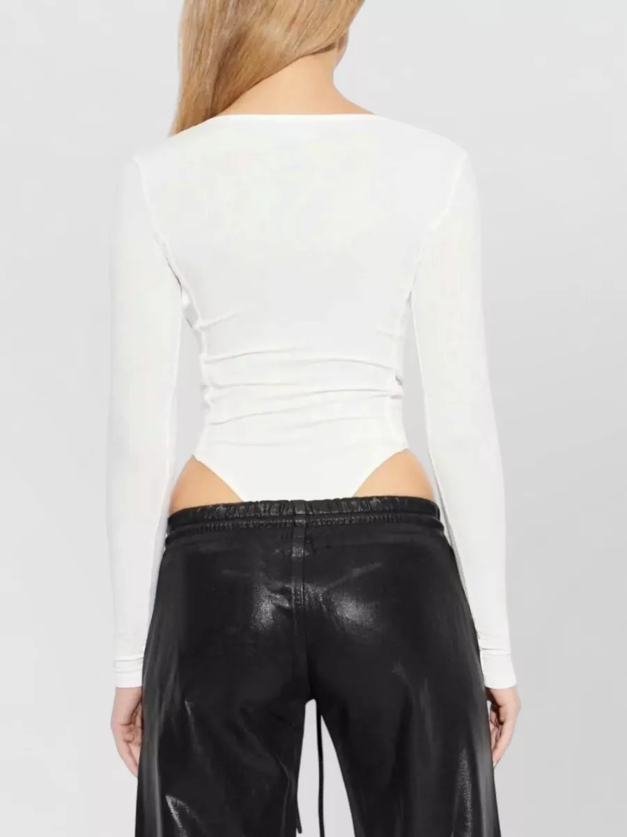 Diesel Ribbed Long-Sleeve Bodysuit