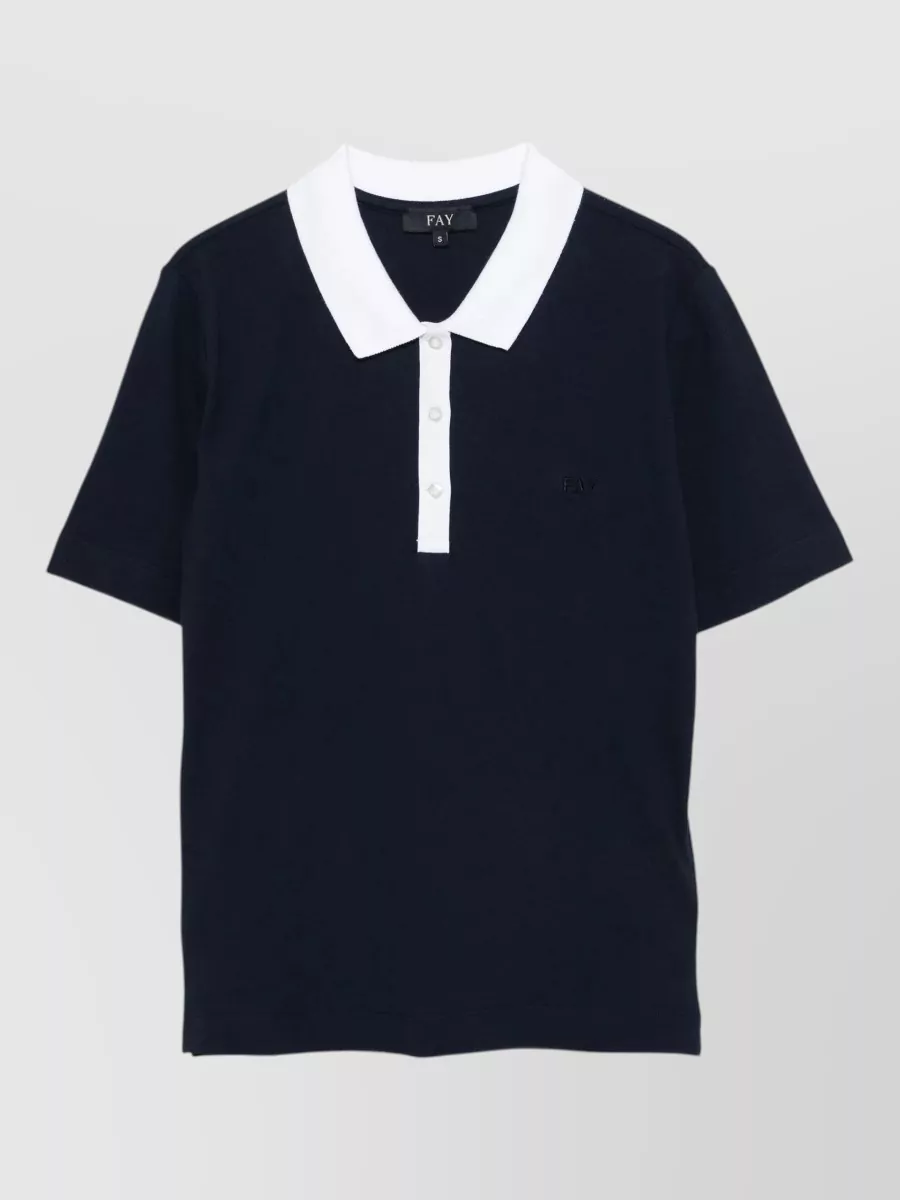 Fay Short-Sleeve Polo Shirt