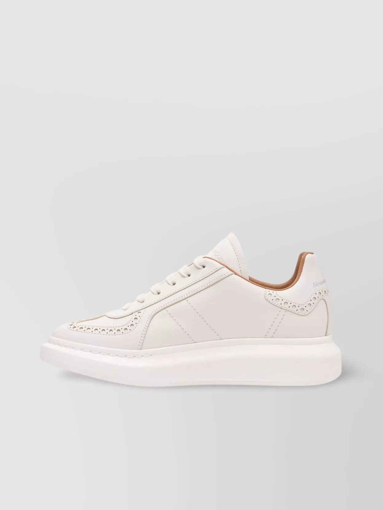 Alexander Mcqueen Perforated Round Toe Thick Sole Sneakers