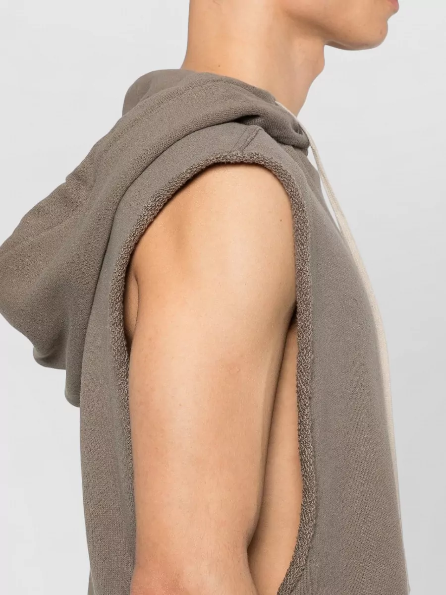 Rick Owens Sleeveless Cotton Hoodie